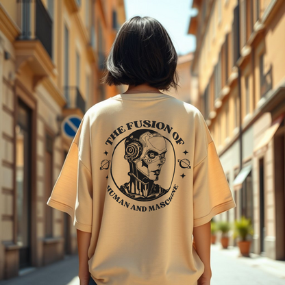 The Fusion of Machine and Human Oversized T-Shirt